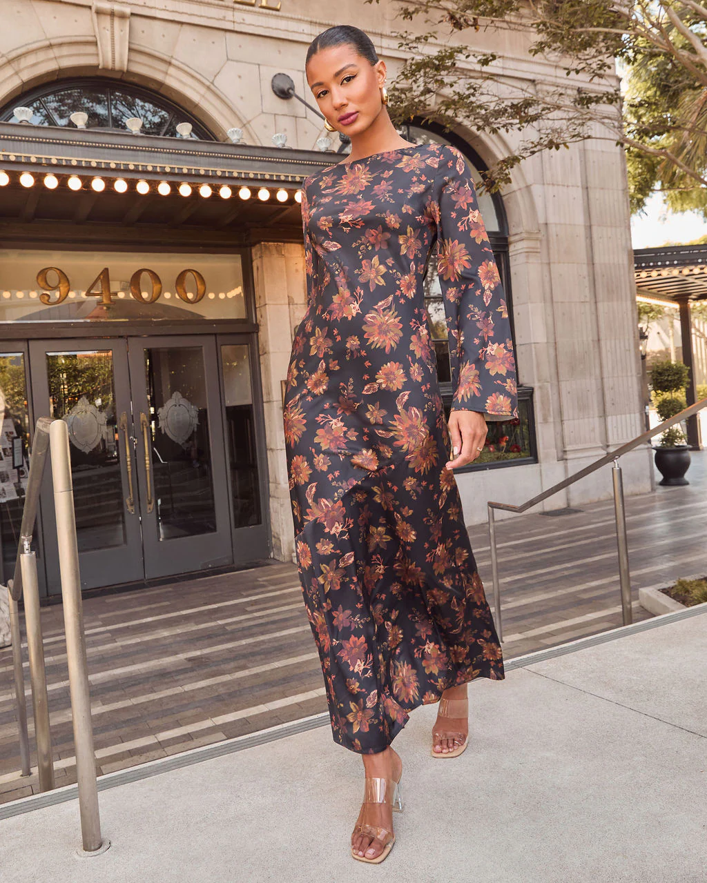 Fallen Leaves Printed Maxi Dress - Image 3