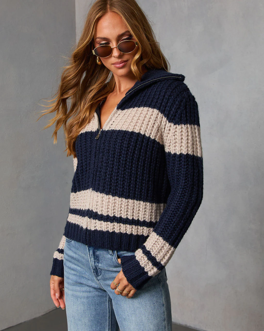 Falling Ivy Striped Knit Sweater - Image 3