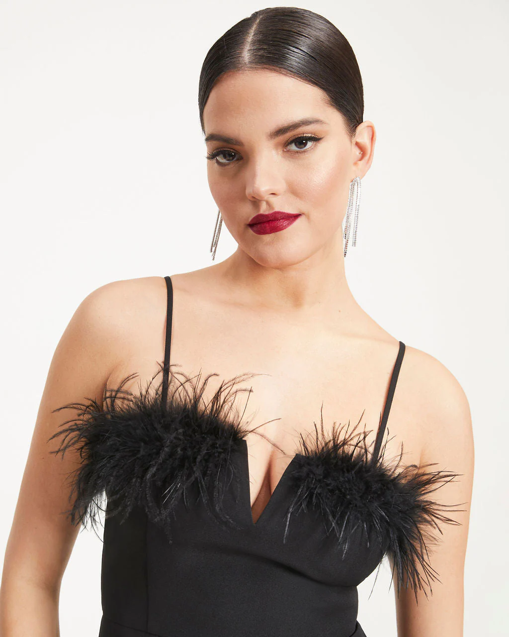 Fancy You Feather Trim Mini Dress - Image 2
