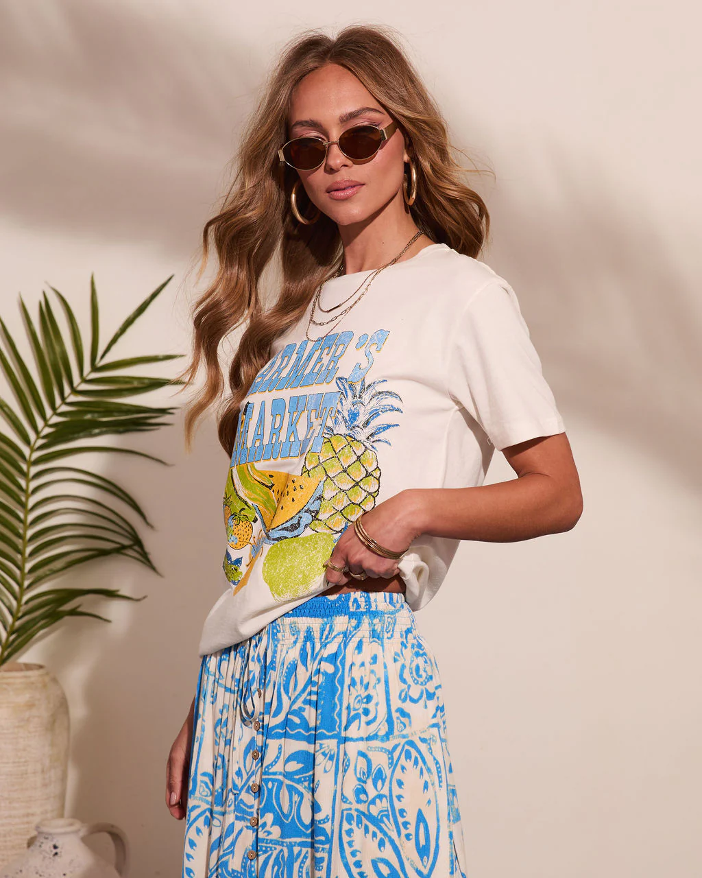 Farmers Market Fruit Graphic Short Sleeve Tee - Image 3