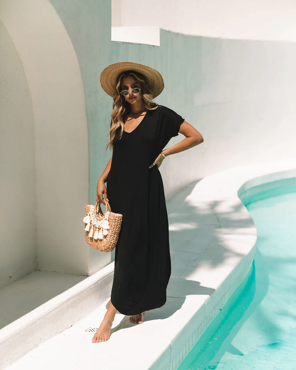 Farmers Market Pocketed Modal Maxi Dress - Image 3