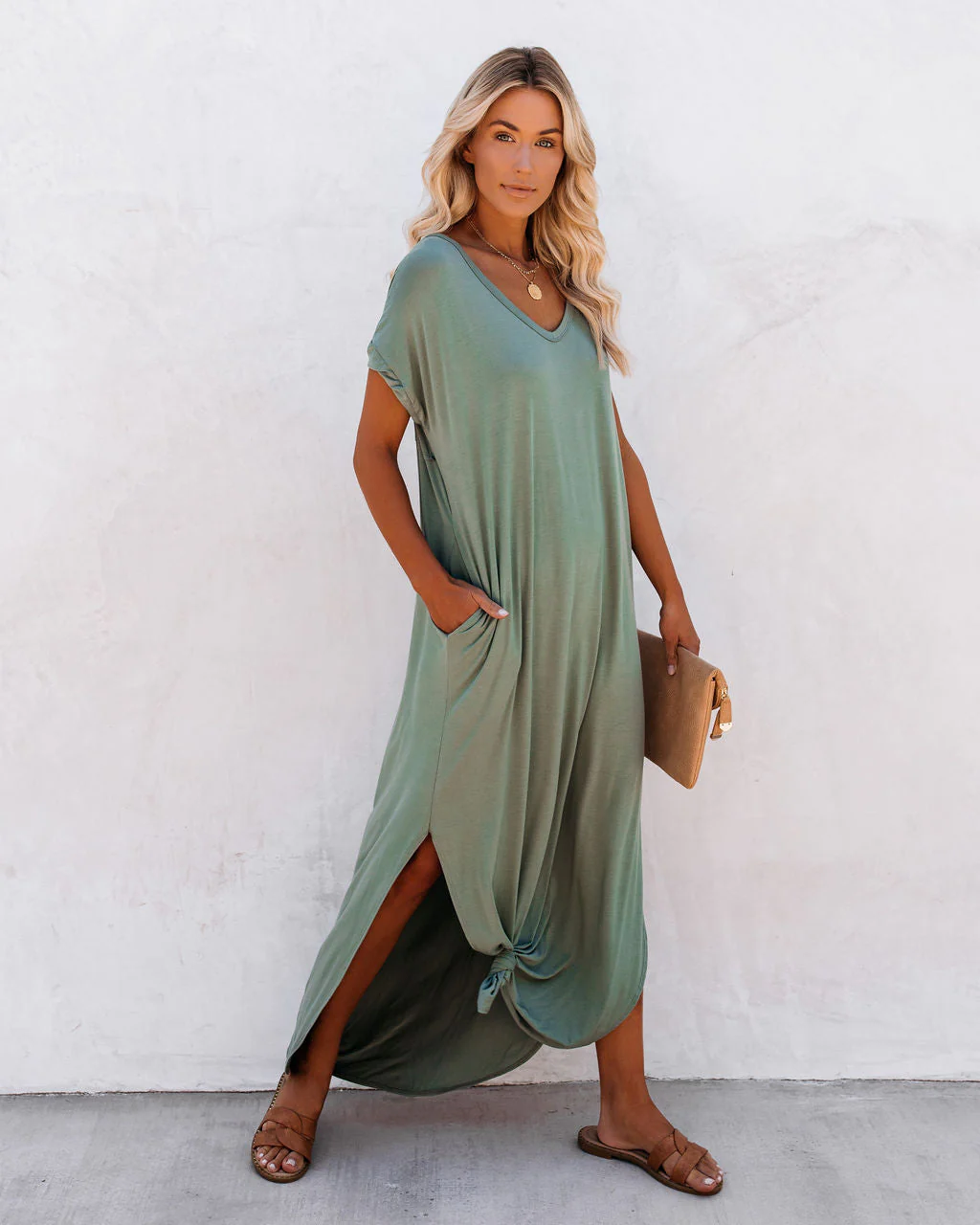 Farmers Market Pocketed Modal Maxi Dress - Image 6