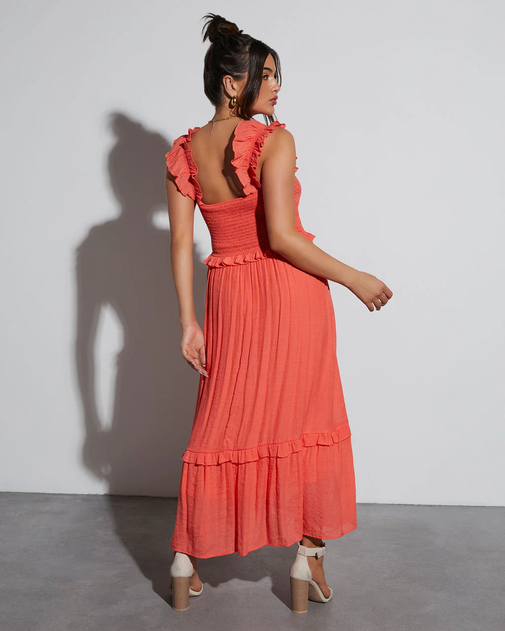 Feminine Frills Smocked Maxi Dress - Image 10