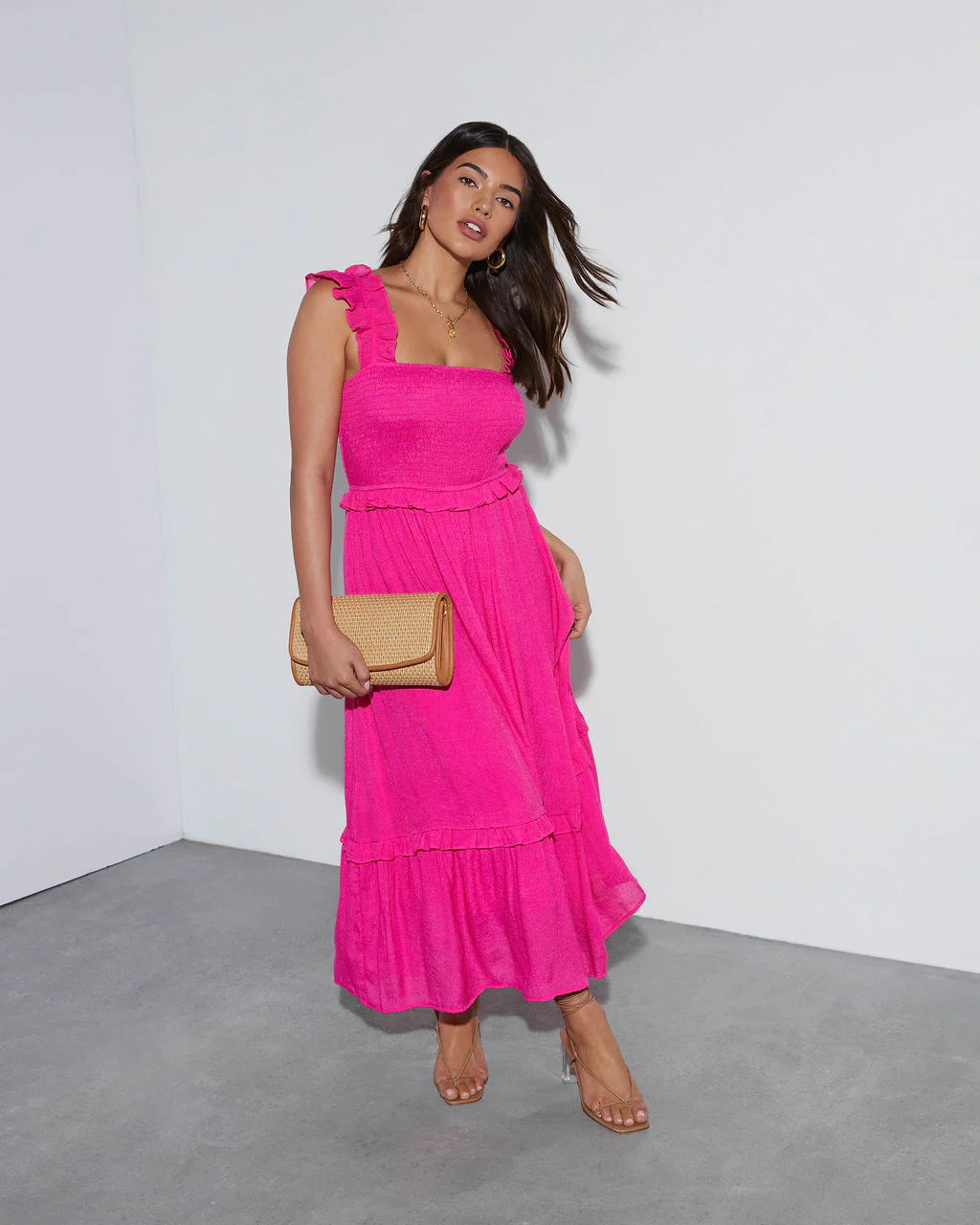 Feminine Frills Smocked Maxi Dress - Image 13
