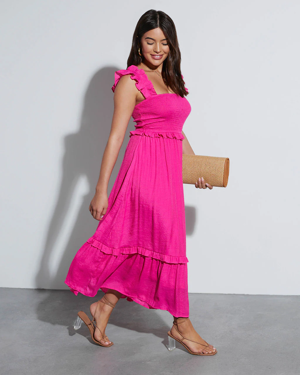 Feminine Frills Smocked Maxi Dress - Image 14