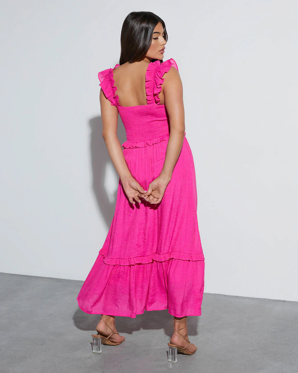 Feminine Frills Smocked Maxi Dress - Image 16
