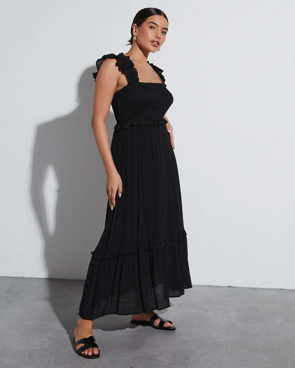 Feminine Frills Smocked Maxi Dress - Image 4