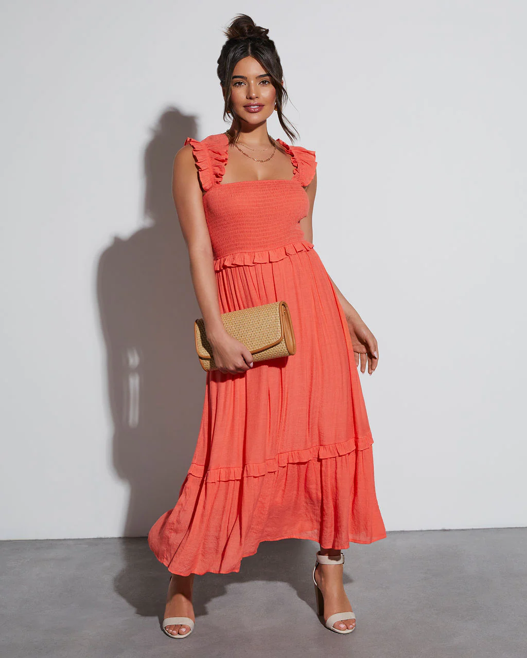 Feminine Frills Smocked Maxi Dress - Image 7