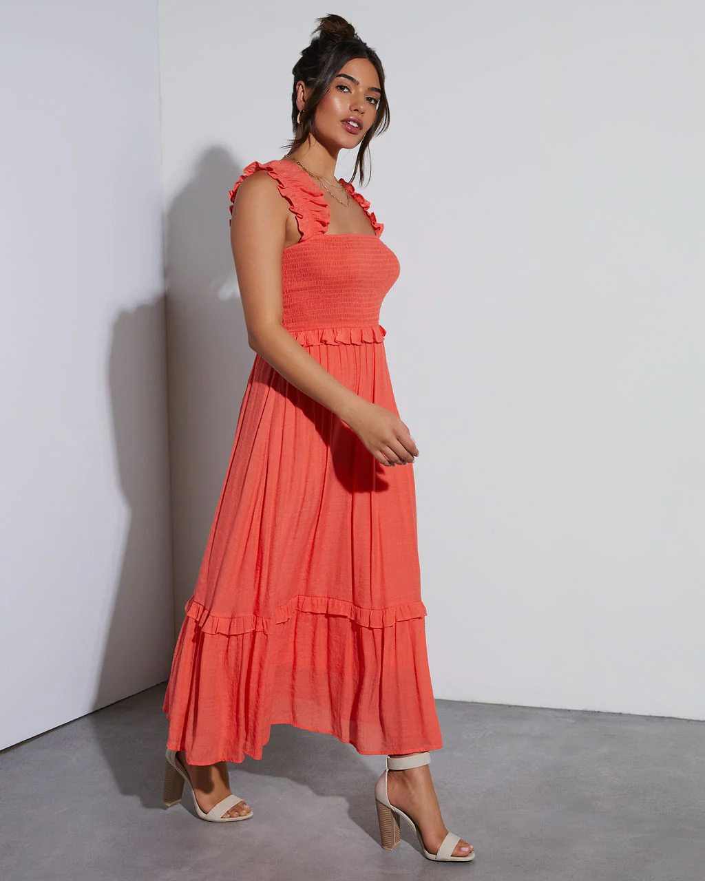 Feminine Frills Smocked Maxi Dress - Image 9