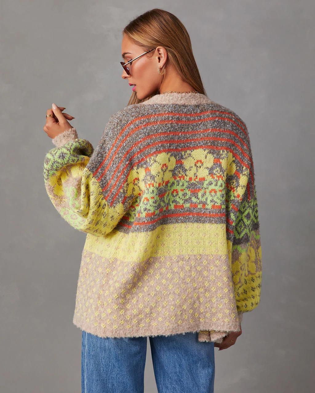 Ferrell Printed Open Front Cardigan - Image 10