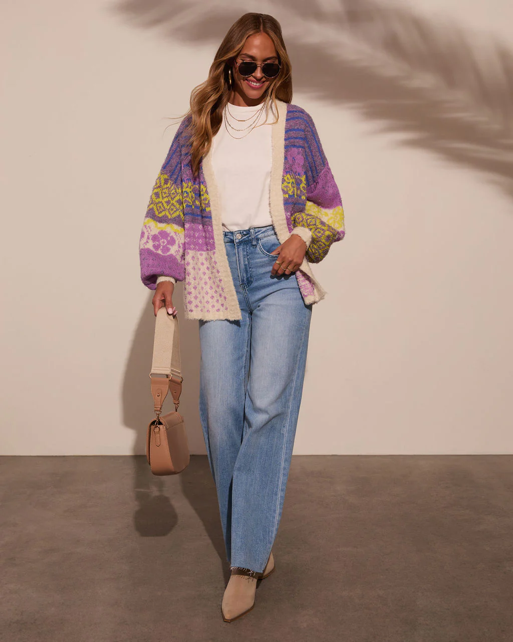 Ferrell Printed Open Front Cardigan - Image 2
