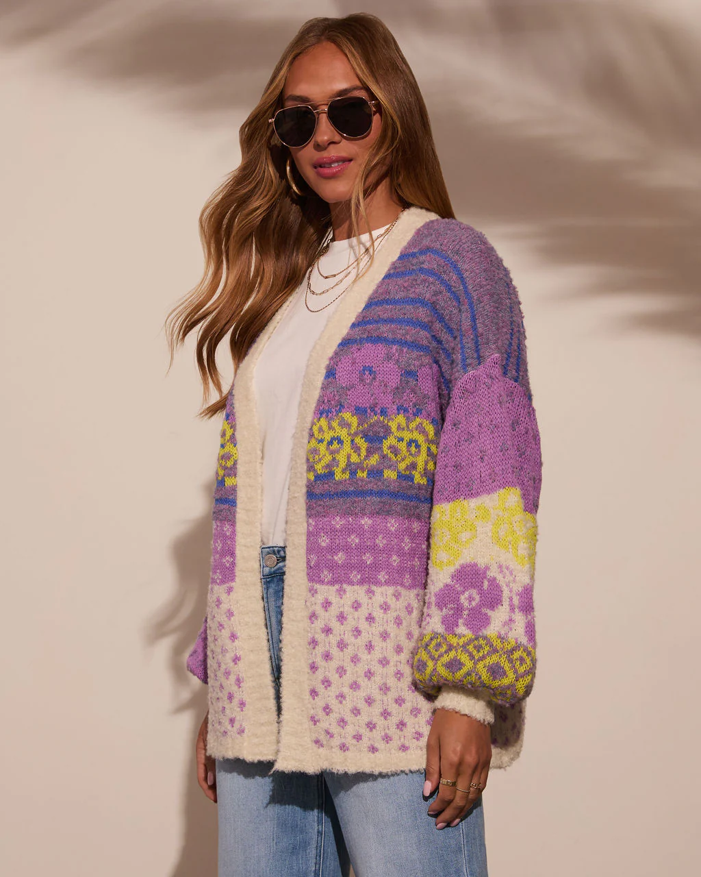 Ferrell Printed Open Front Cardigan - Image 3