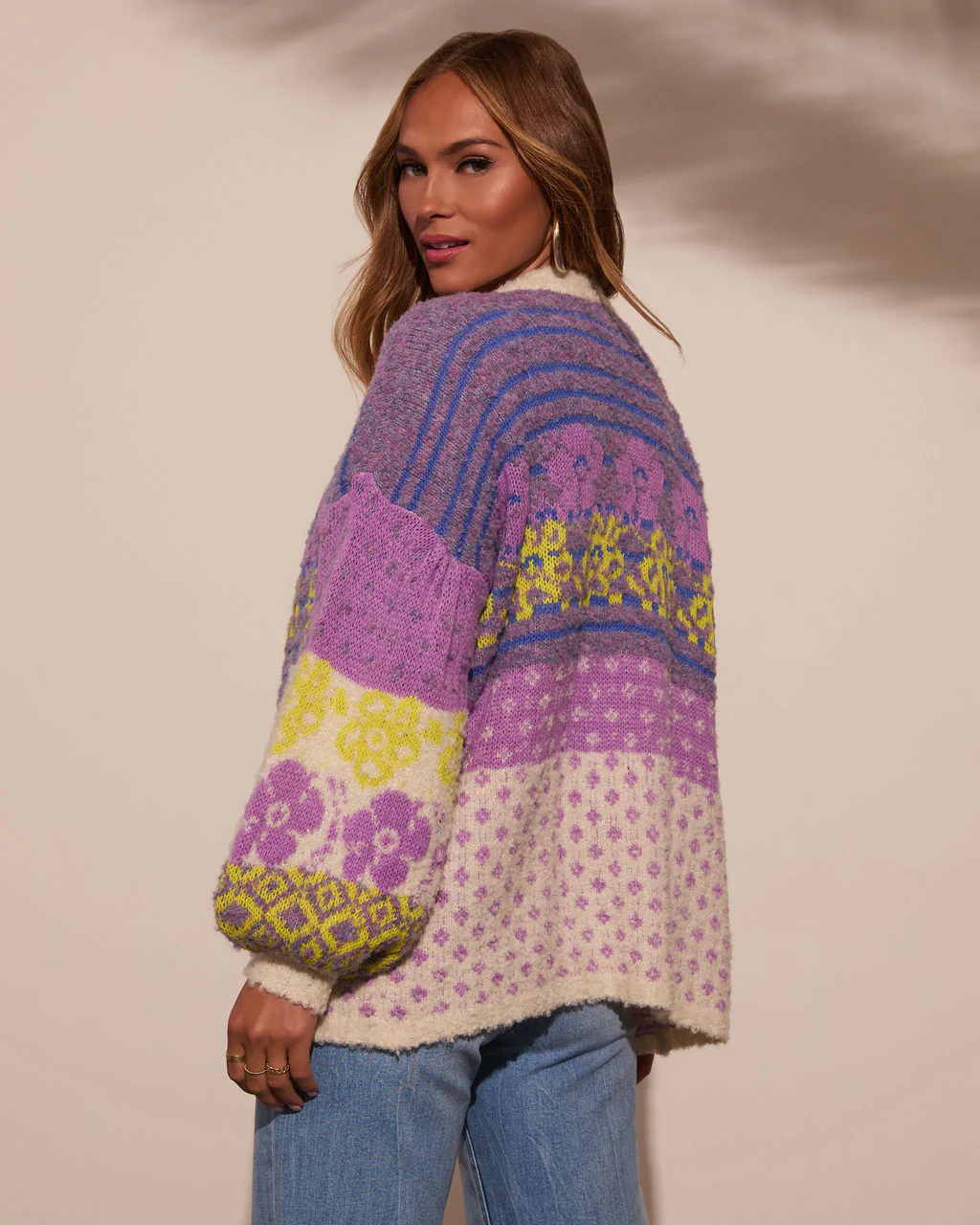 Ferrell Printed Open Front Cardigan - Image 4