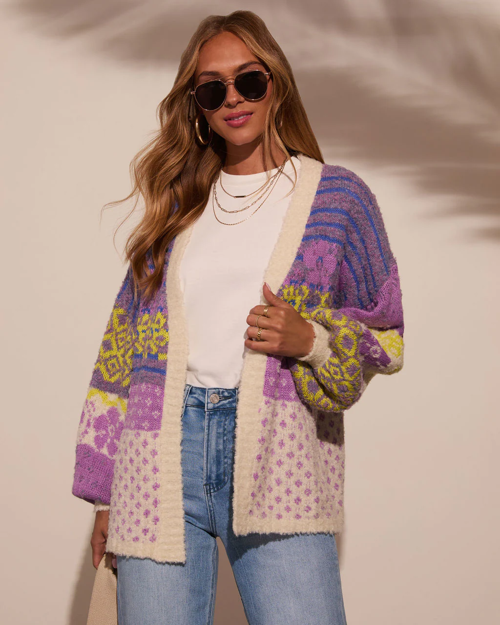 Ferrell Printed Open Front Cardigan - Image 5