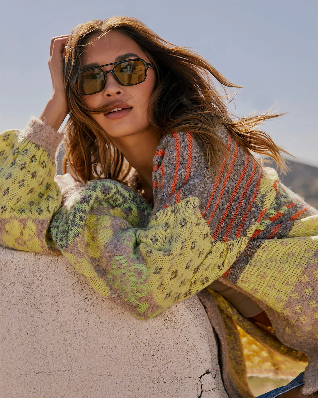 Ferrell Printed Open Front Cardigan - Image 7