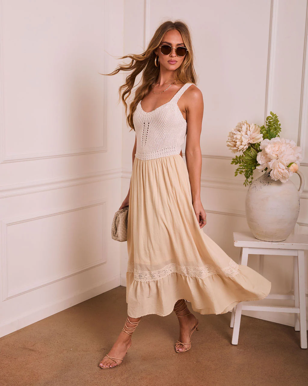Fine Romance Color Block Midi Dress - Image 3