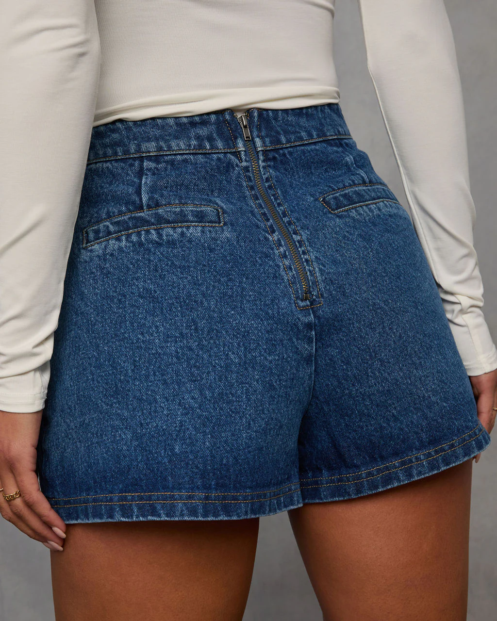 Fiona Denim Mini Skort - Image 4