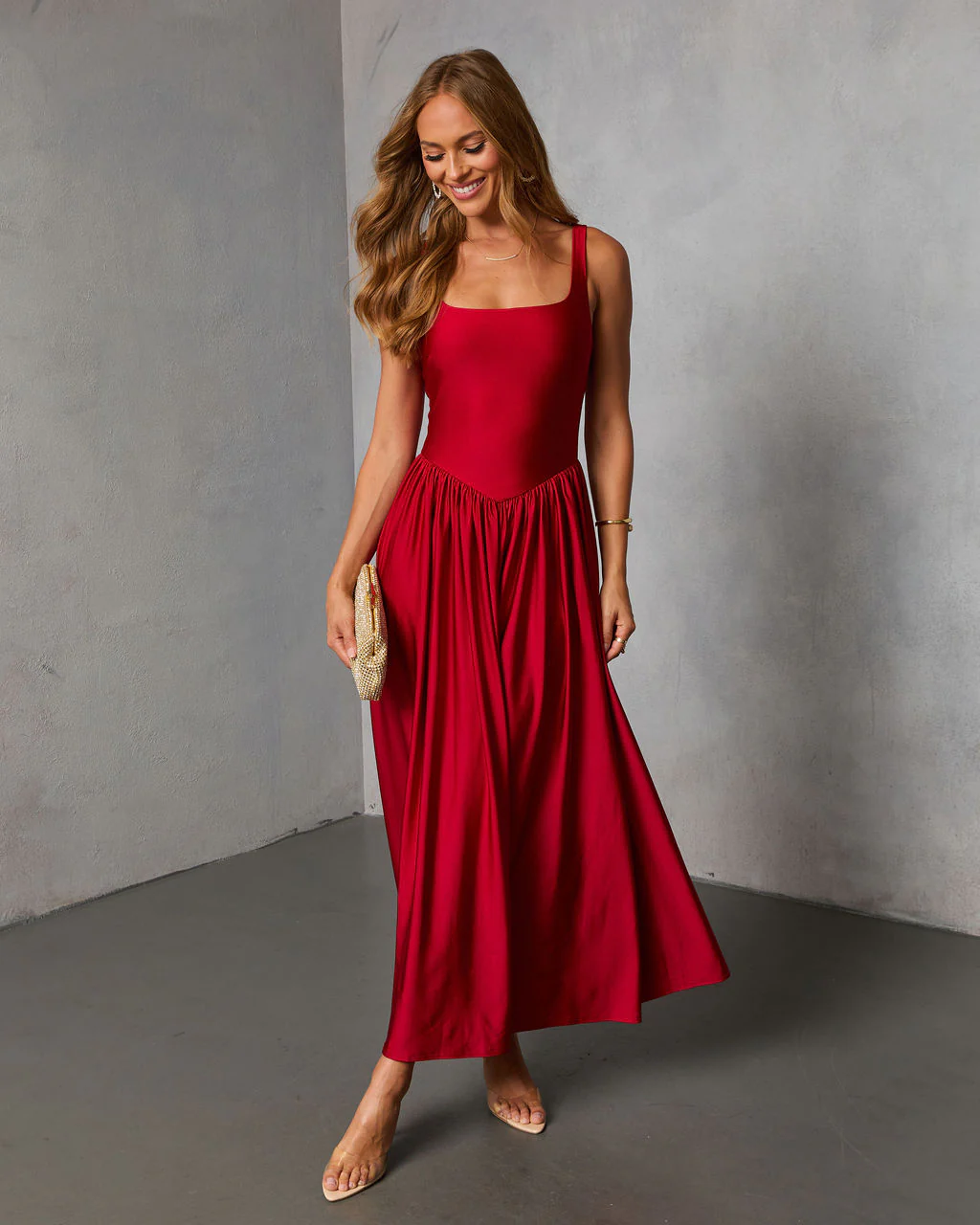 Firelight Muse Pleated Midi Dress - Image 6