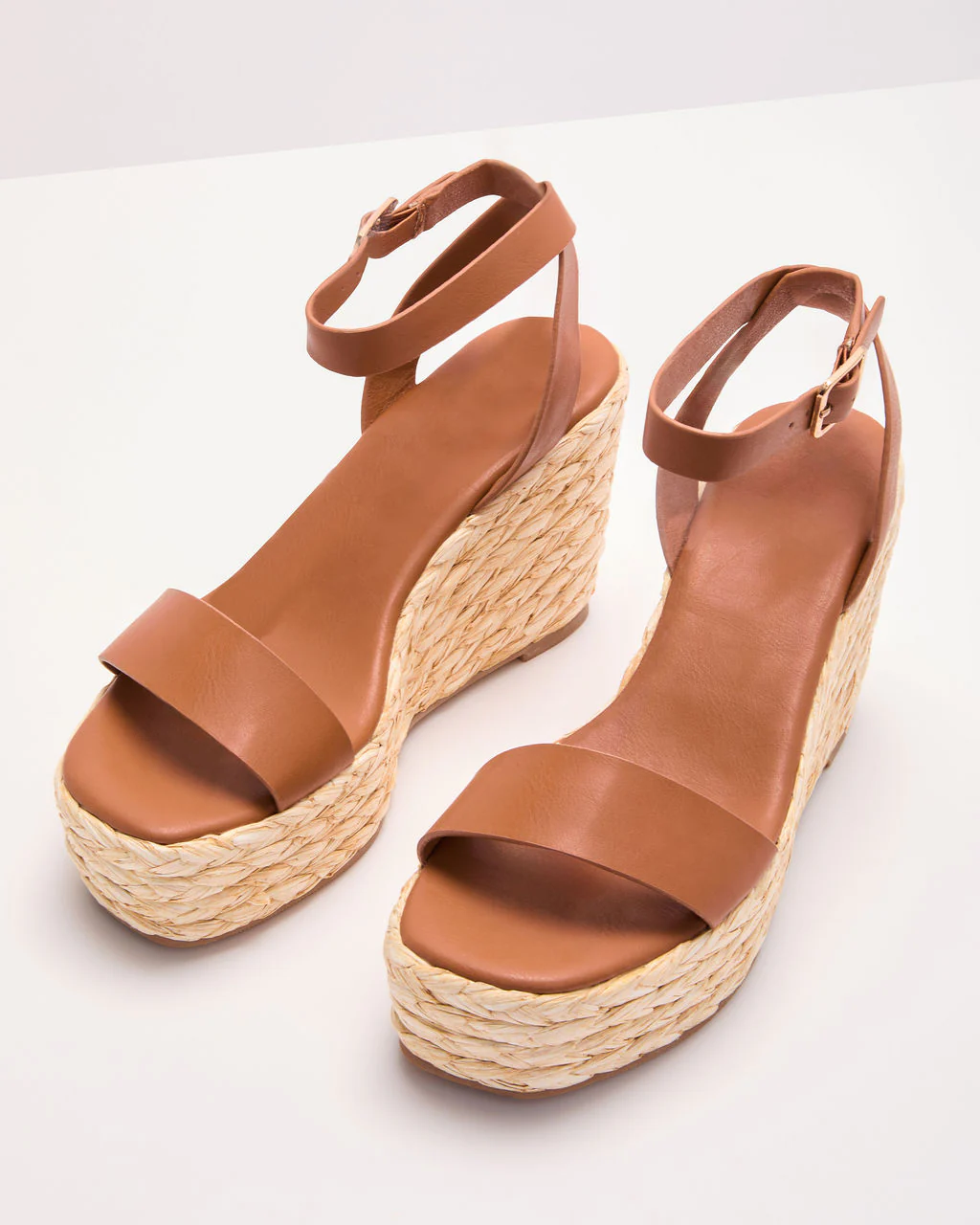 First Step Raffia Wedge Sandals - Image 2