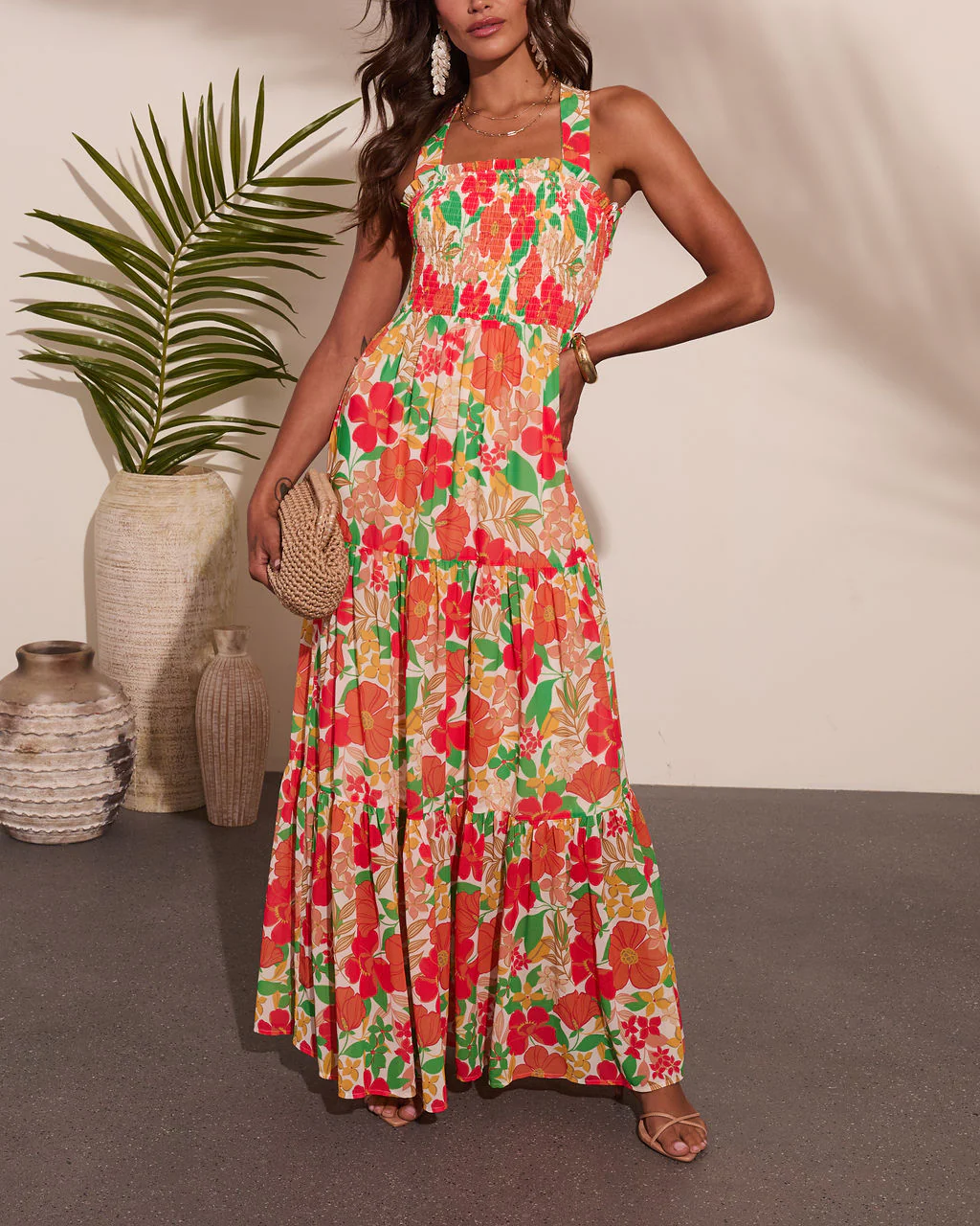 Emelia Floral Print Maxi Dress - Image 6