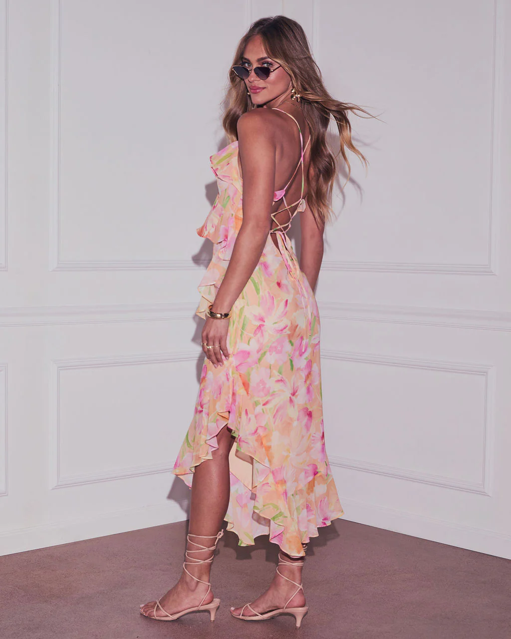 Garden Bliss Floral Tiered Midi Dress - Image 10