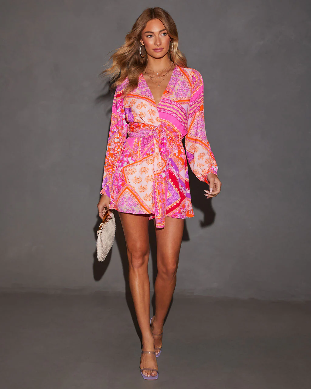Florentine Printed Fitted Waist Romper - Image 2