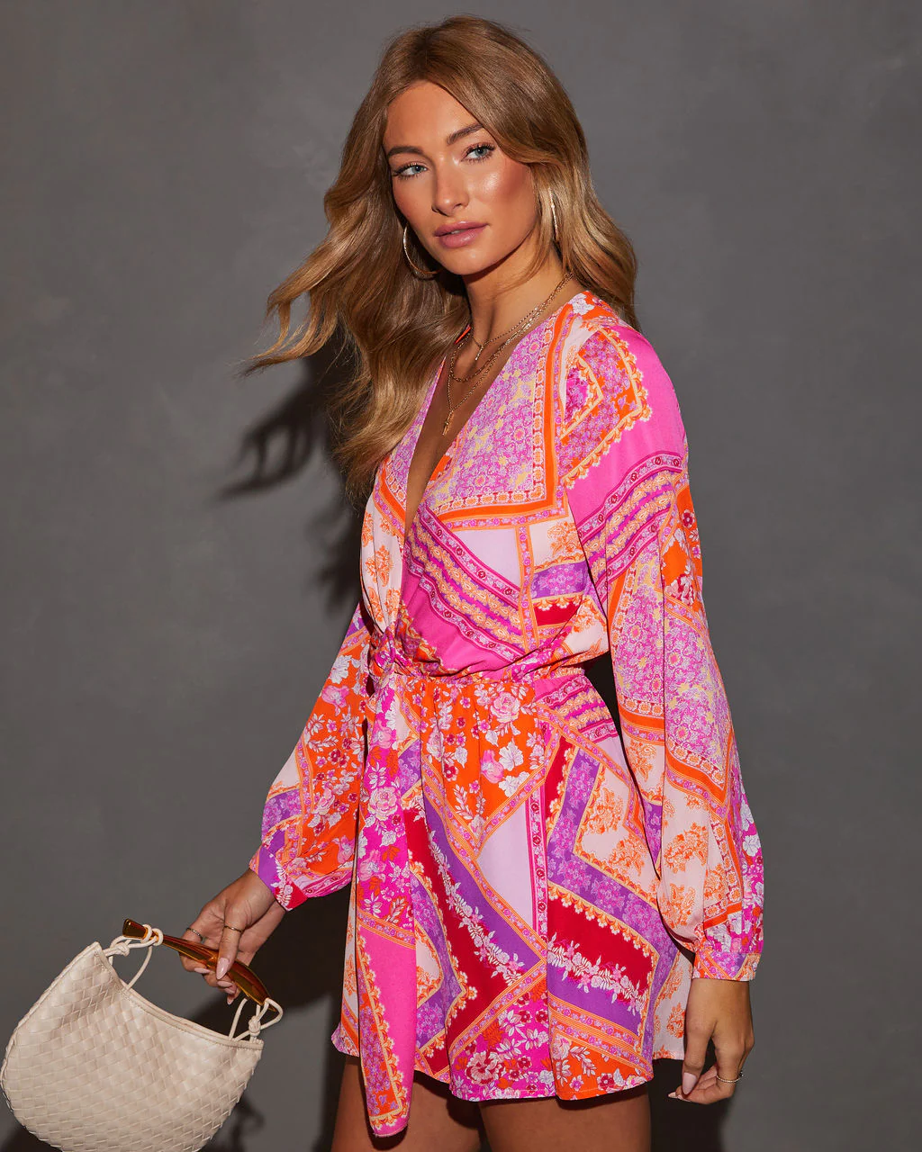 Florentine Printed Fitted Waist Romper - Image 4