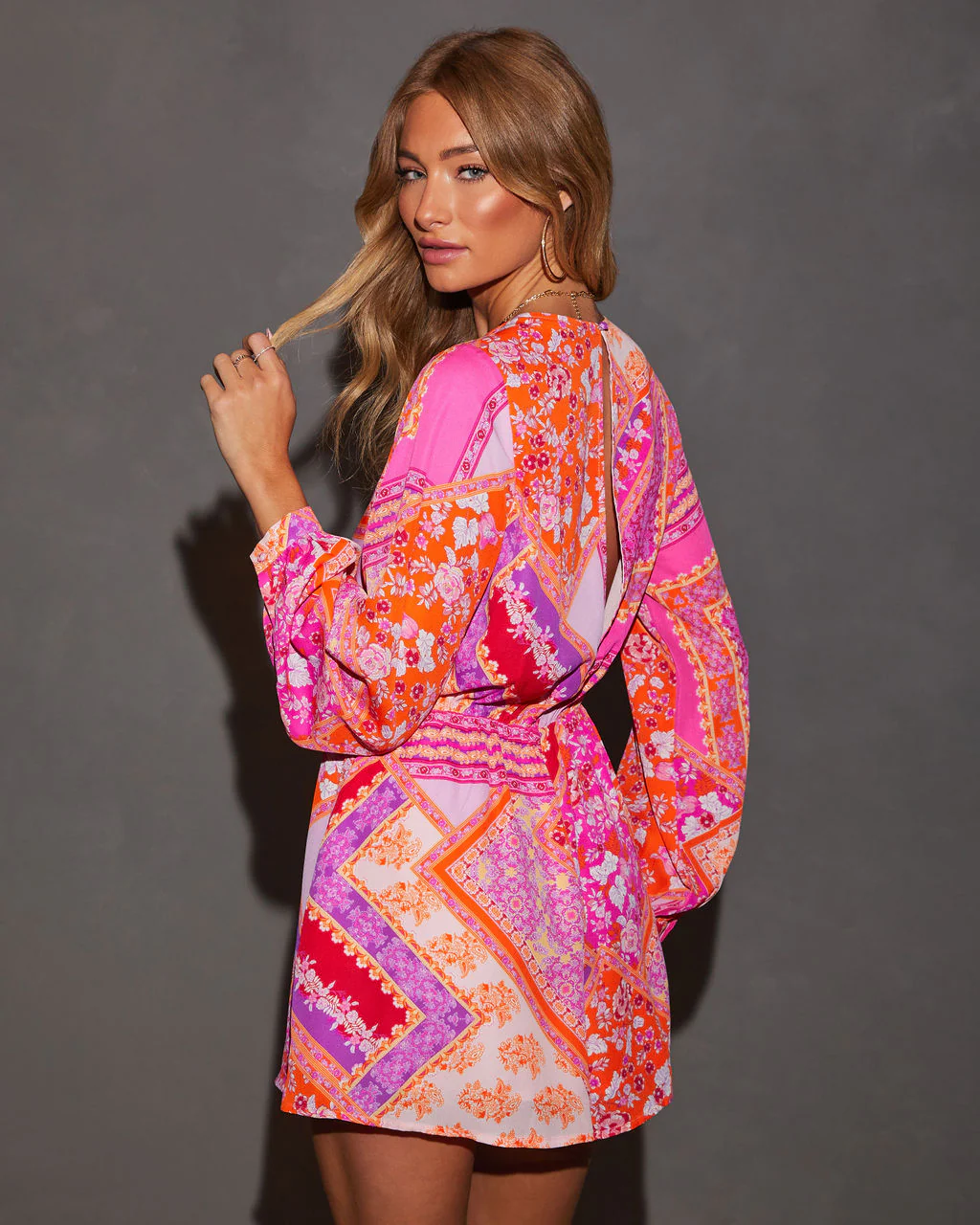Florentine Printed Fitted Waist Romper - Image 6