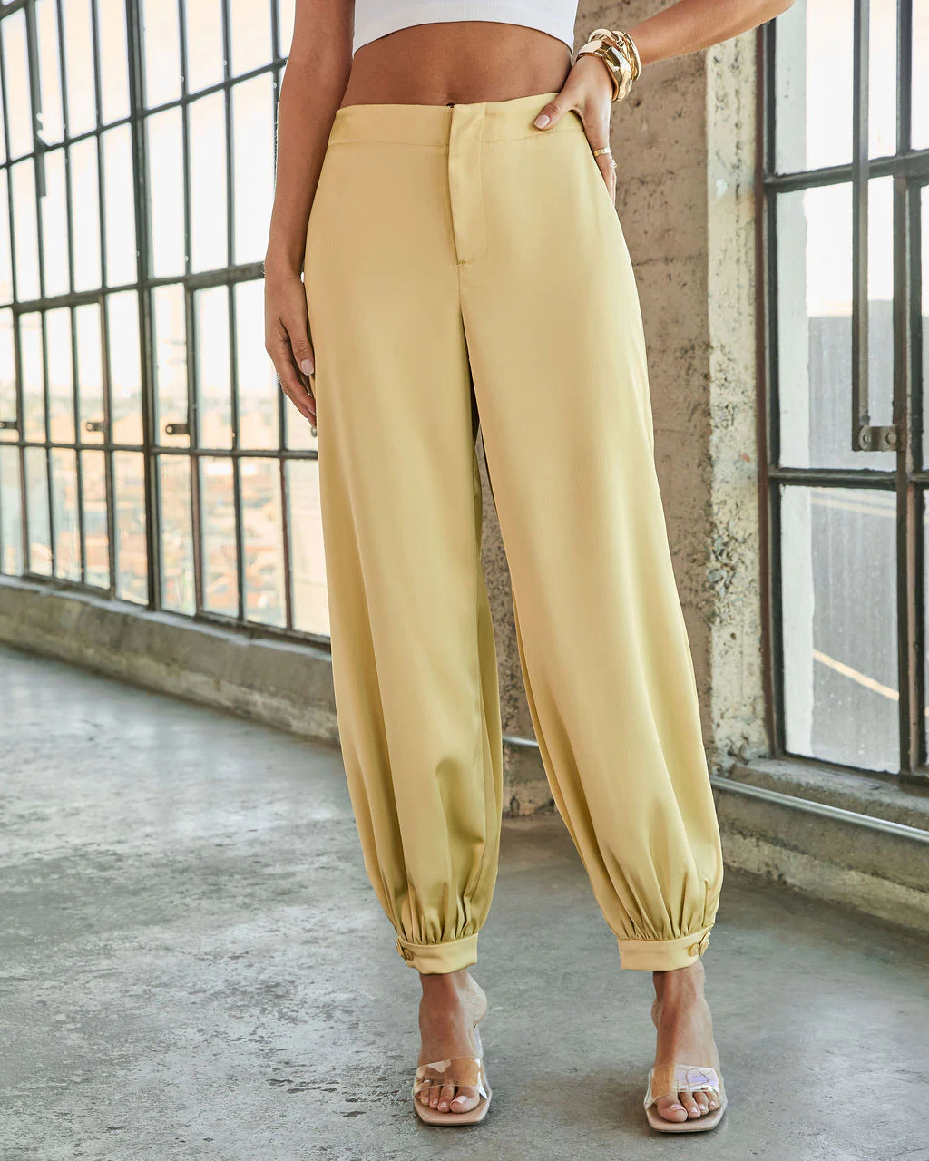 Forward Feeling Satin Joggers - Image 8