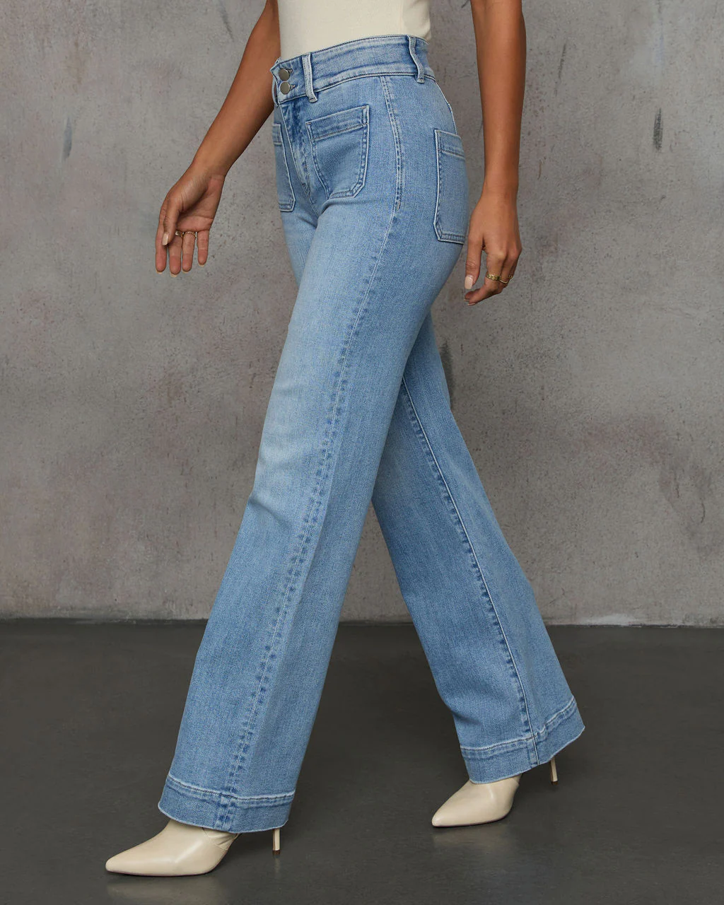 Found You Here Stretch High Rise Wide Leg Jeans - Image 3