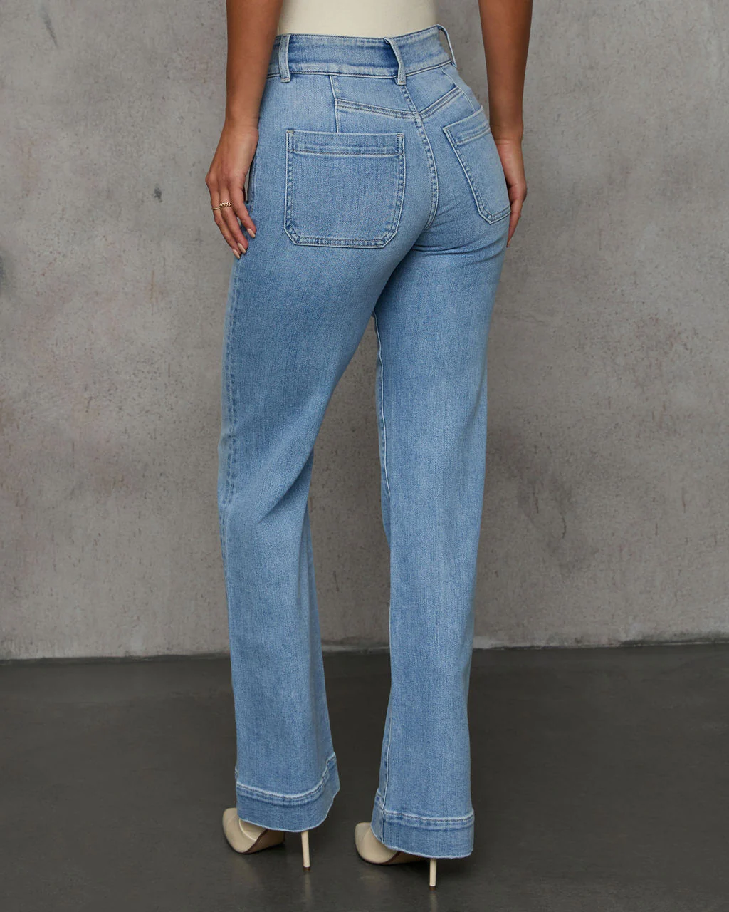 Found You Here Stretch High Rise Wide Leg Jeans - Image 4