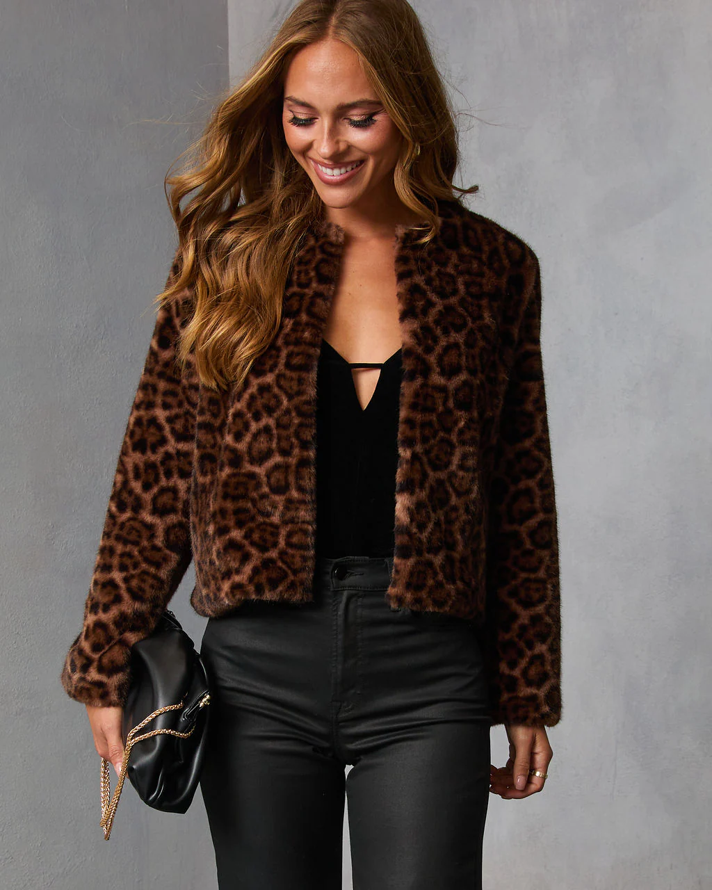 Foxshade Leopard Print Faux Fur Jacket - Image 6