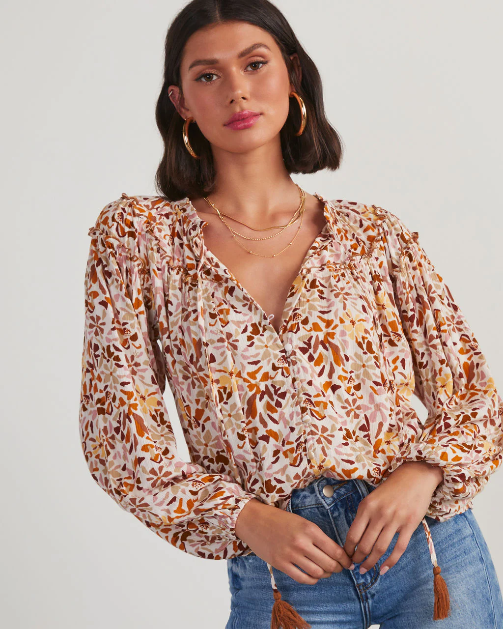 Frances Floral Peasant Blouse - Image 5