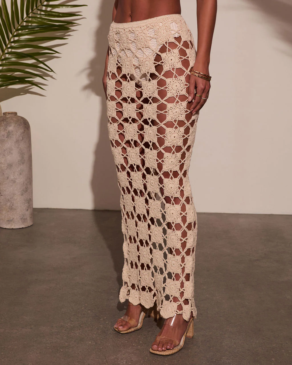 Francina Crochet Cover Up Maxi Skirt - Image 3