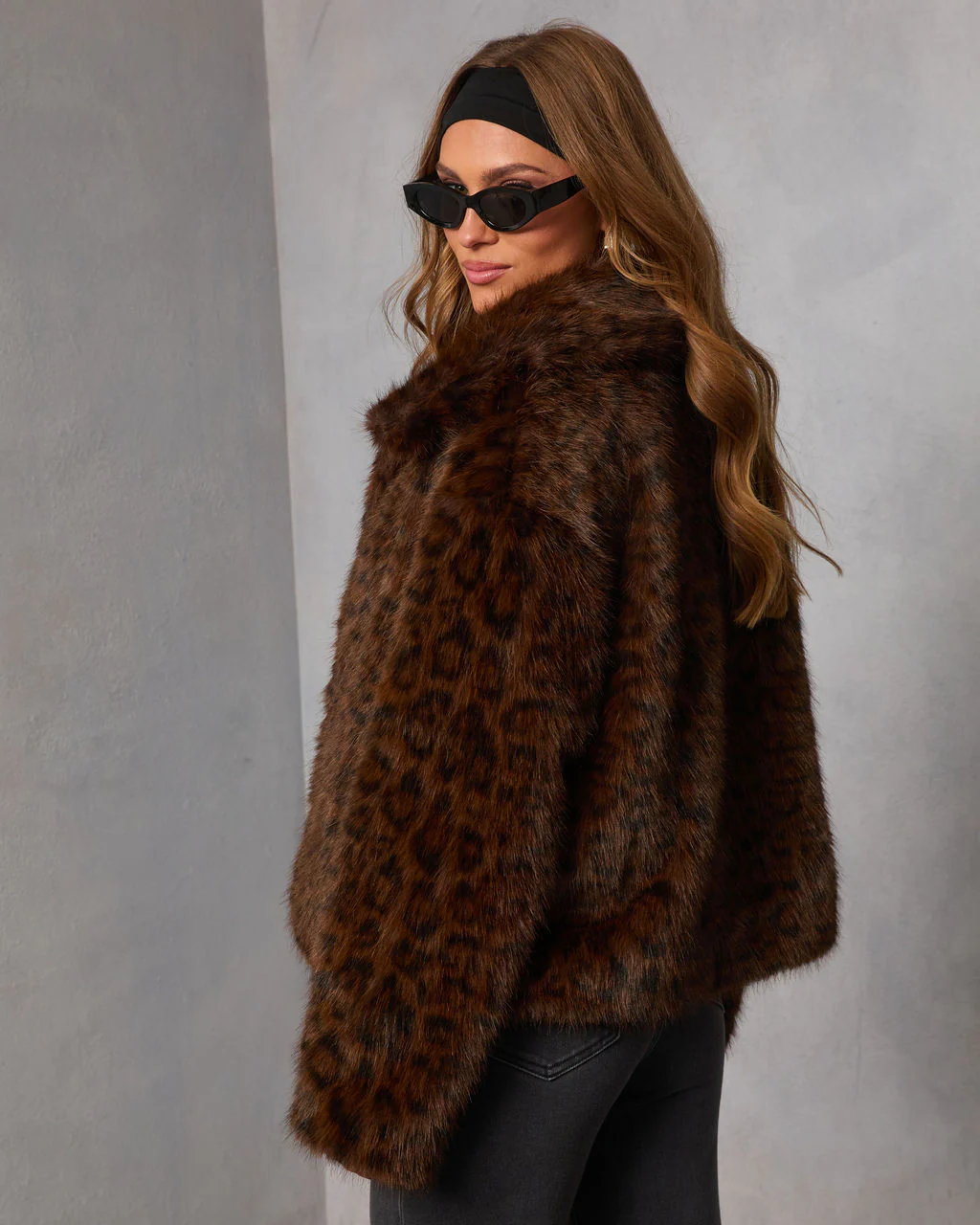 Franz Leopard Print Faux Fur Coat - Image 4