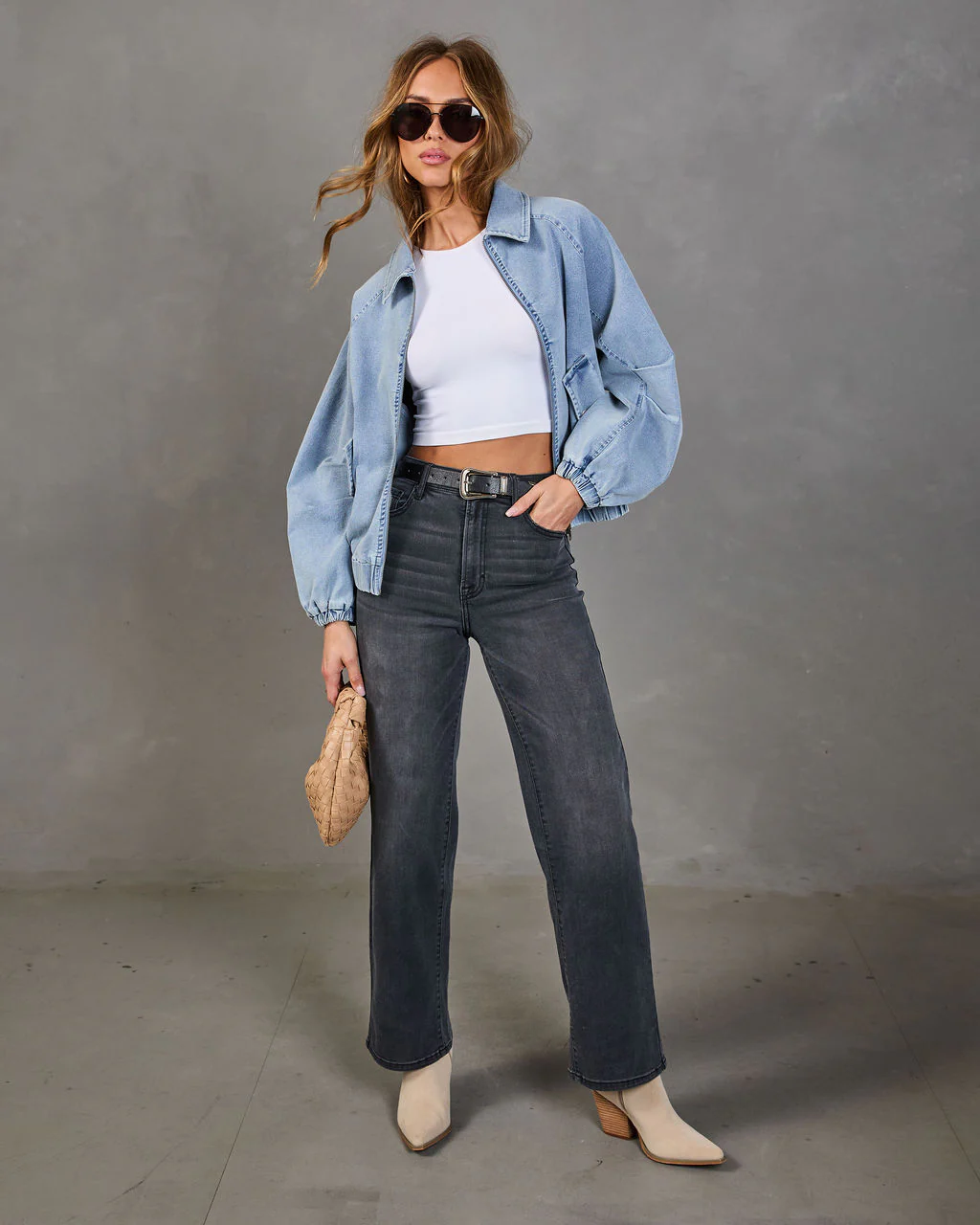 Free Spirits Denim Bomber Jacket - Image 2
