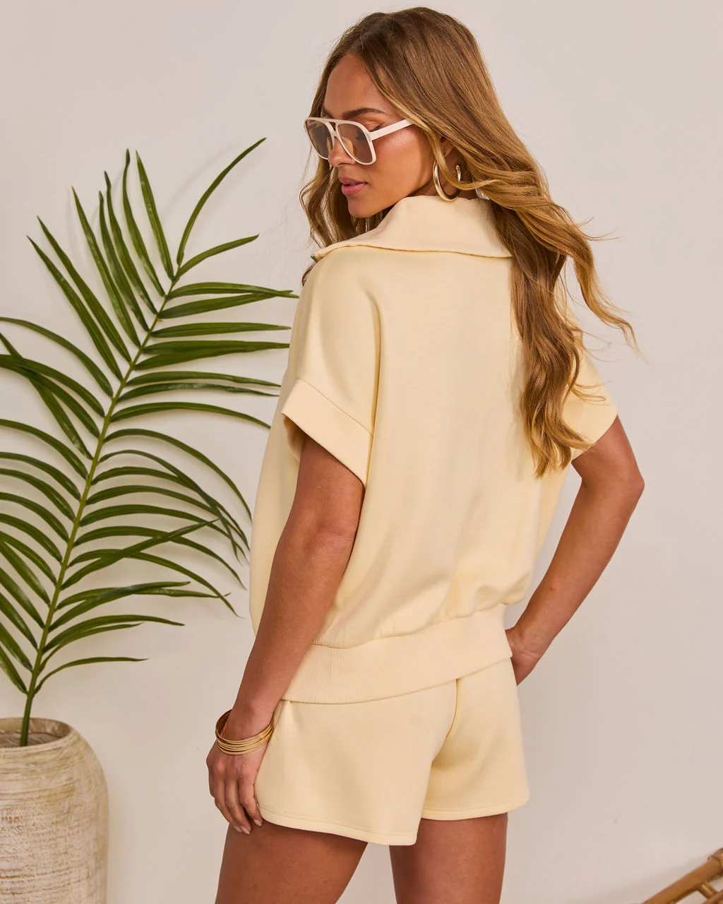 Fresh Bliss Short Sleeve Zip Up Top - Image 4