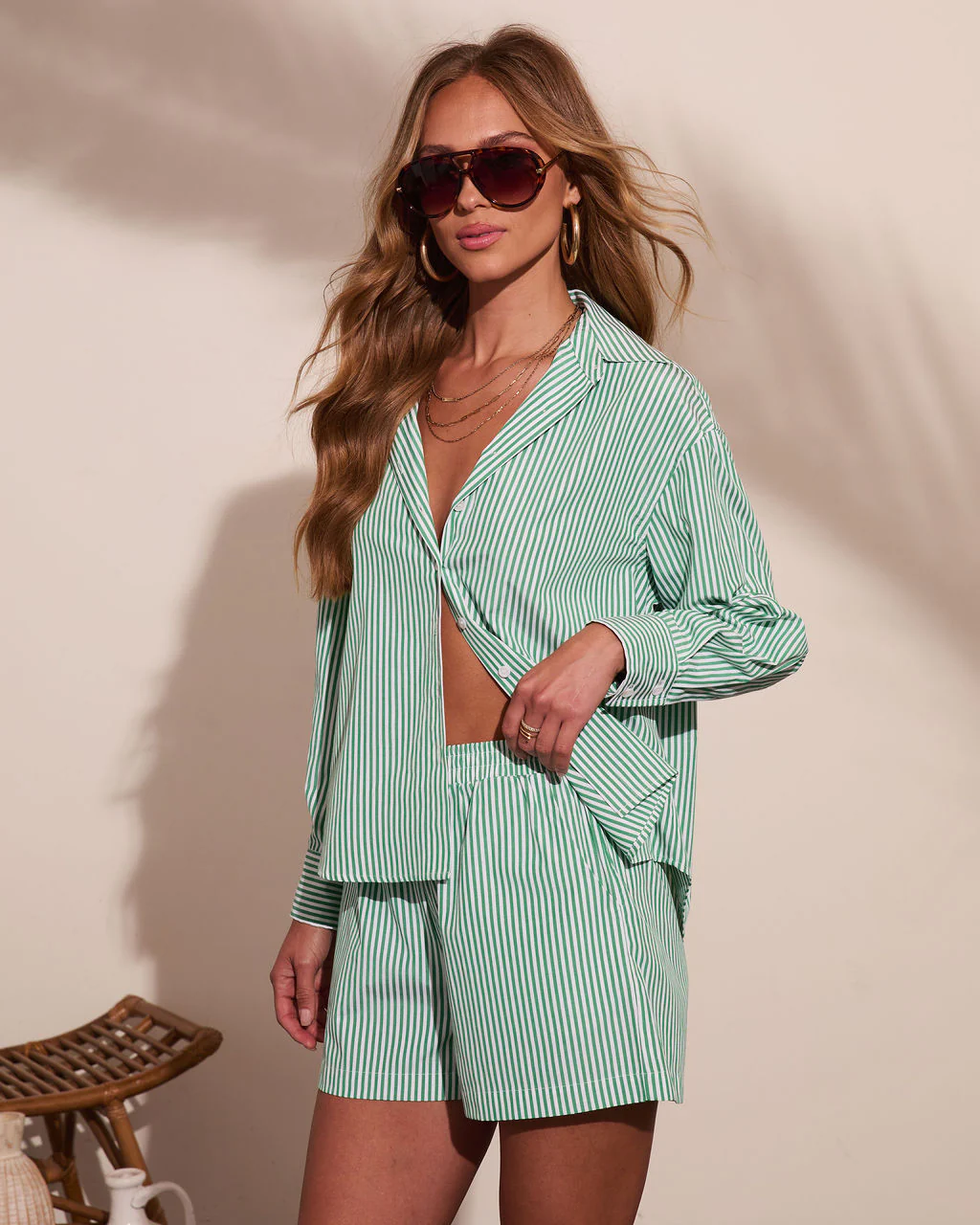 Fresh Dayglow Striped Button Down Top - Image 3