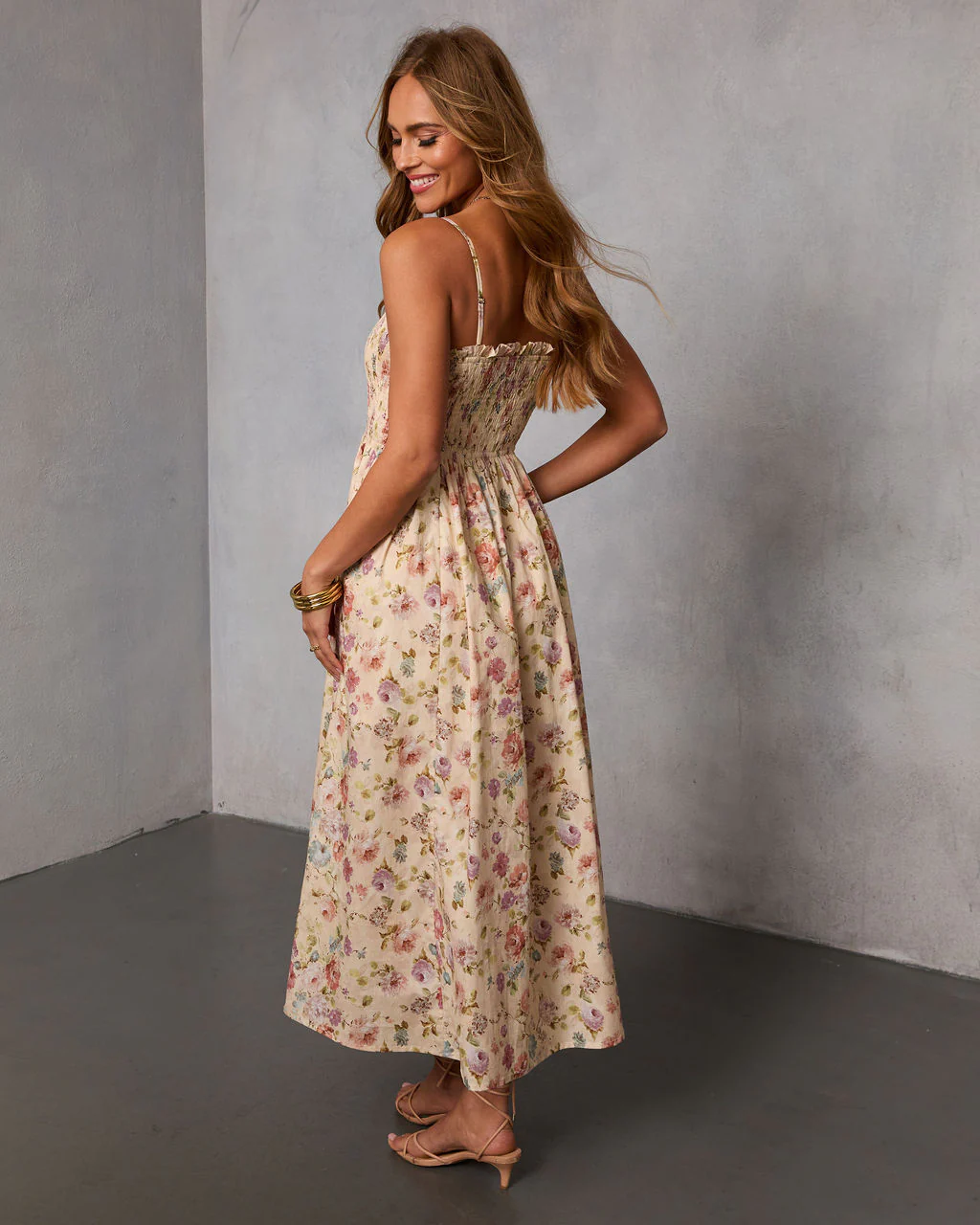 Fresh Fem Printed Sweetheart Maxi Dress - Image 4