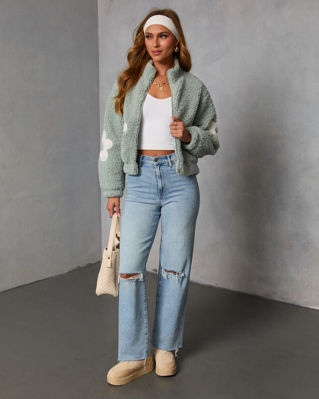 Fresh Form Floral Sherpa Jacket - Image 2