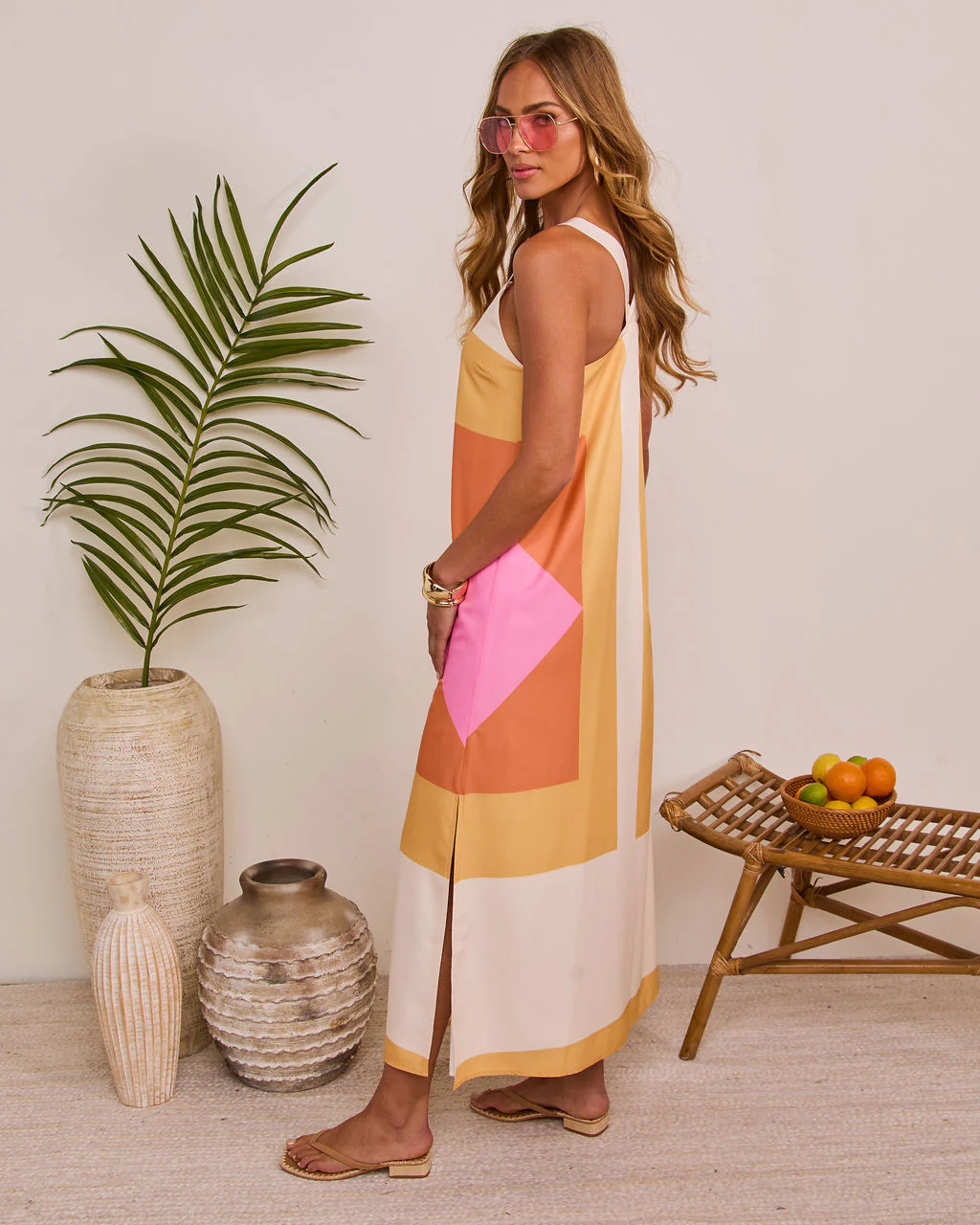 Fresh Glow Abstract Shift Maxi Dress - Image 4