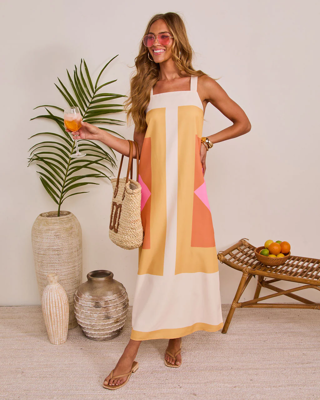 Fresh Glow Abstract Shift Maxi Dress - Image 6