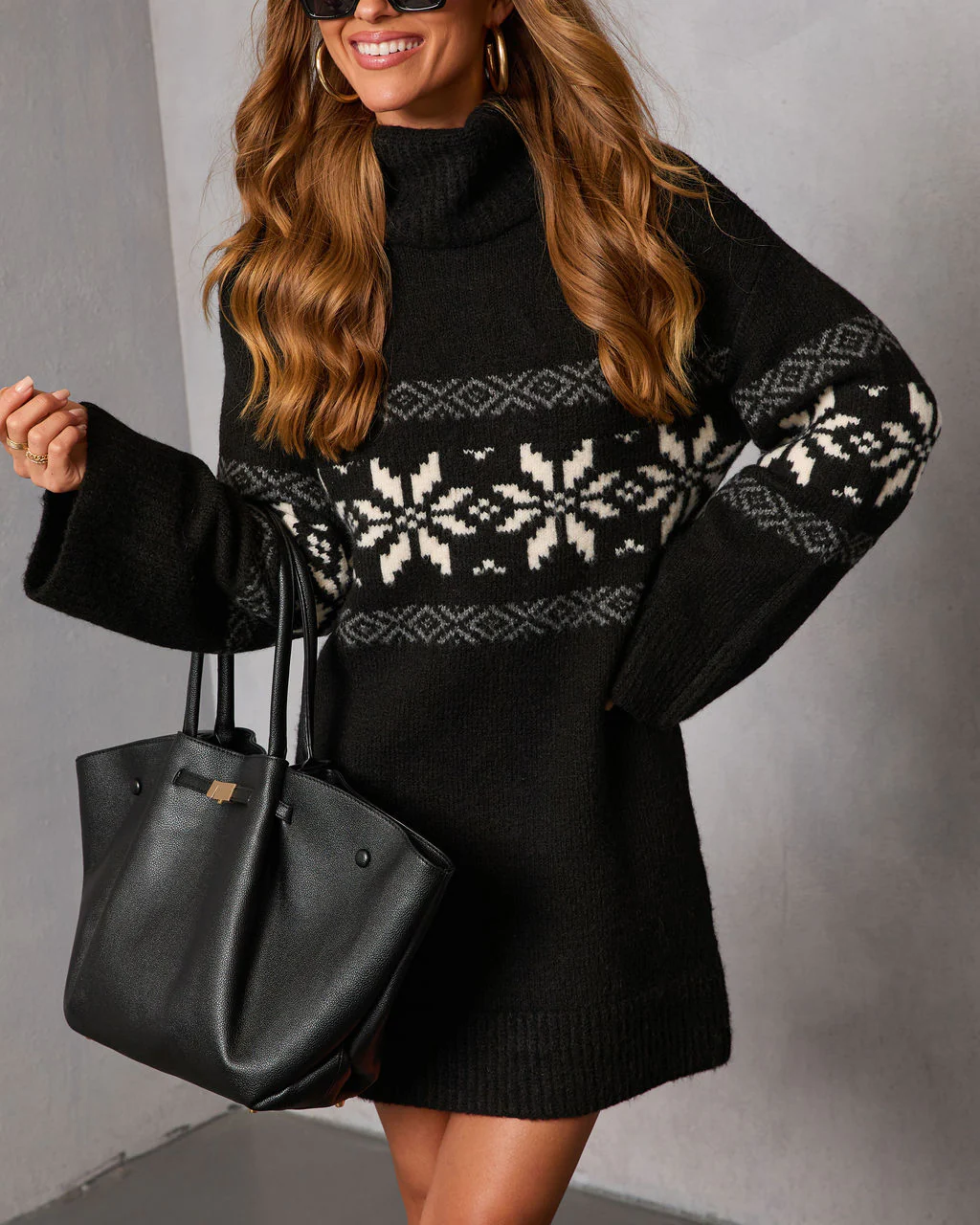 Frostlane Snowflake Fair Isle Mini Sweater Dress - Image 5