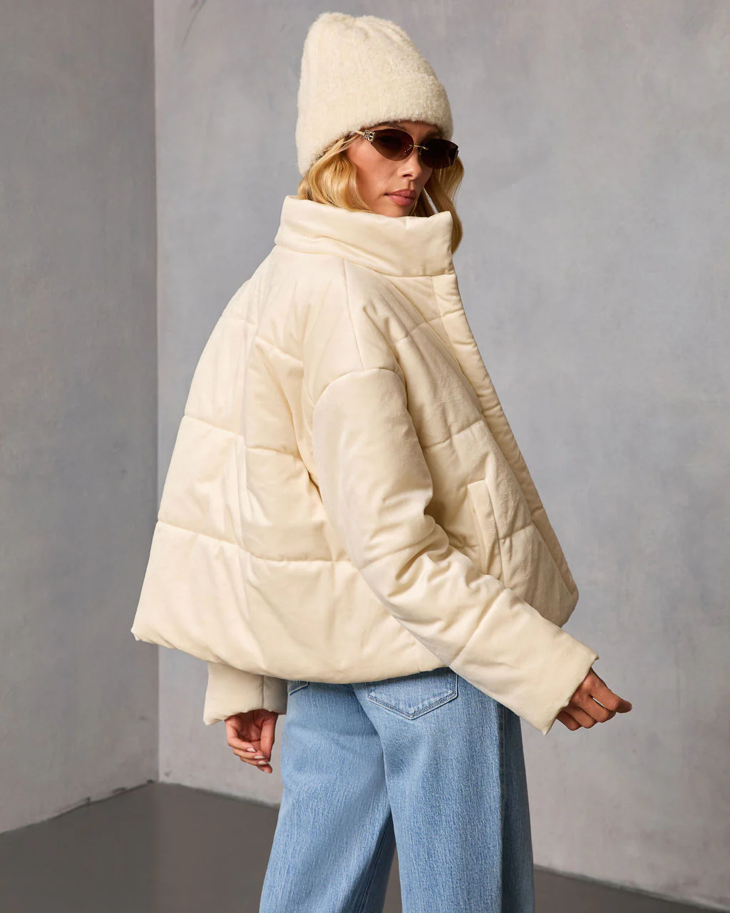 Frosted Avenue Faux Suede Puffer Jacket - Image 4