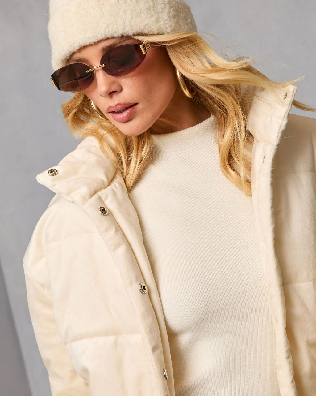 Frosted Avenue Faux Suede Puffer Jacket - Image 6