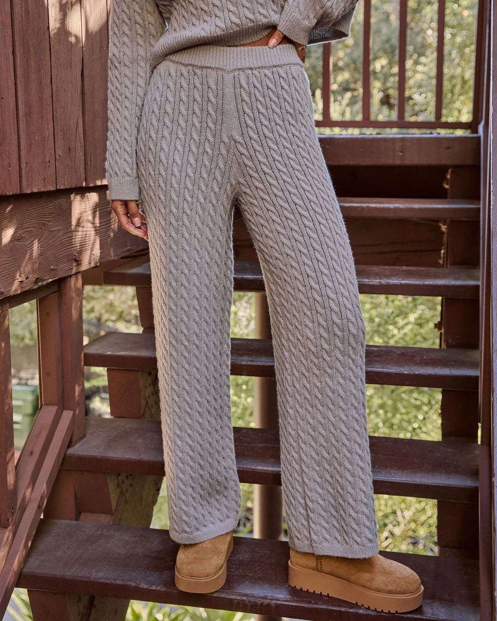 Frosted Wish Cable Knit Pants - Image 2