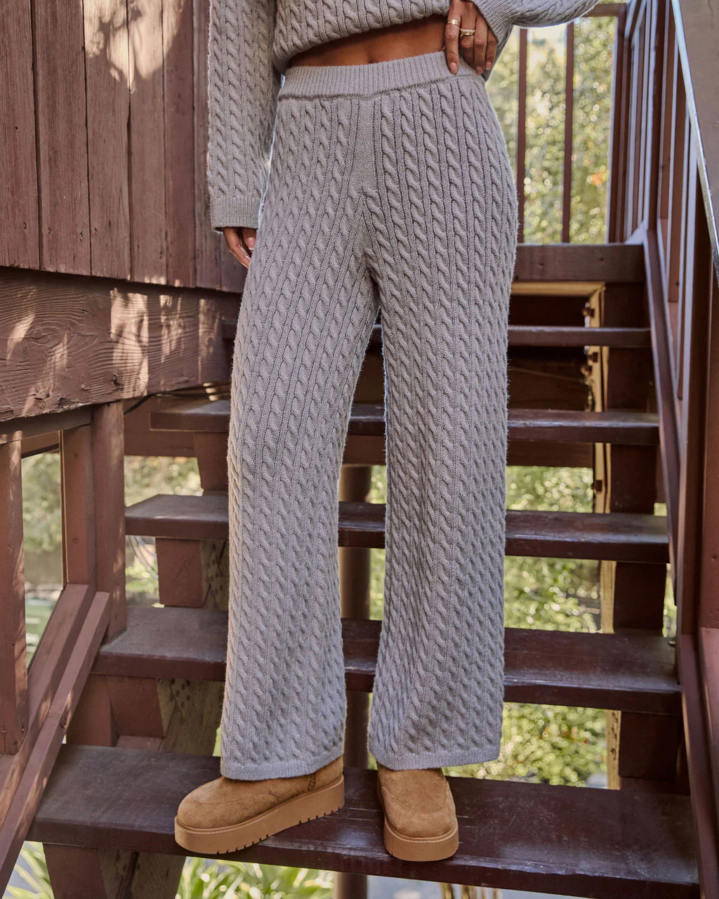 Frosted Wish Cable Knit Pants - Image 3