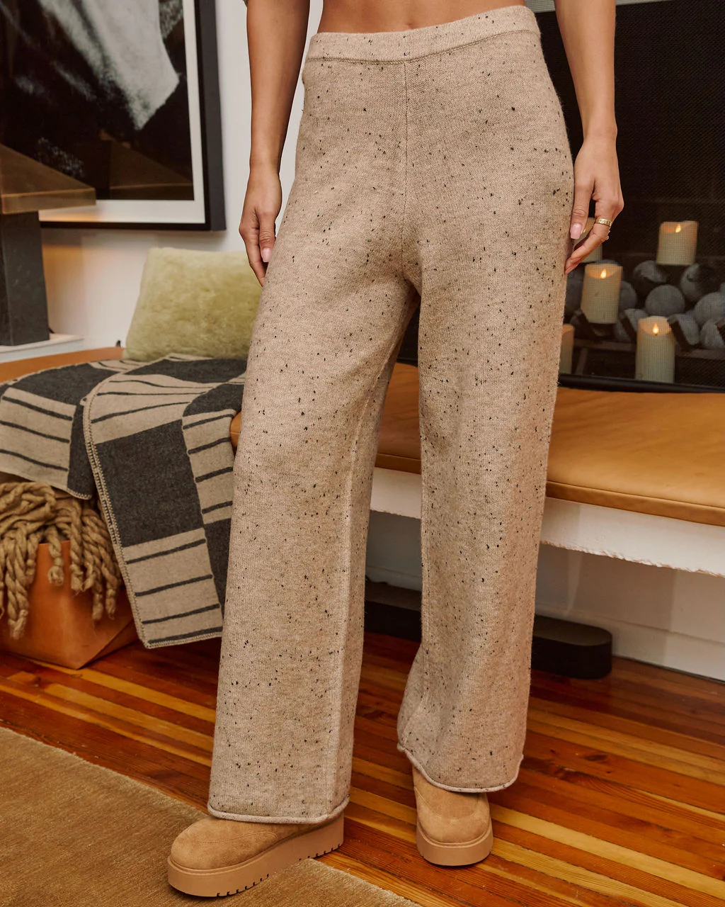 Frosted Wonder Knit Wide Leg Pants - Image 3