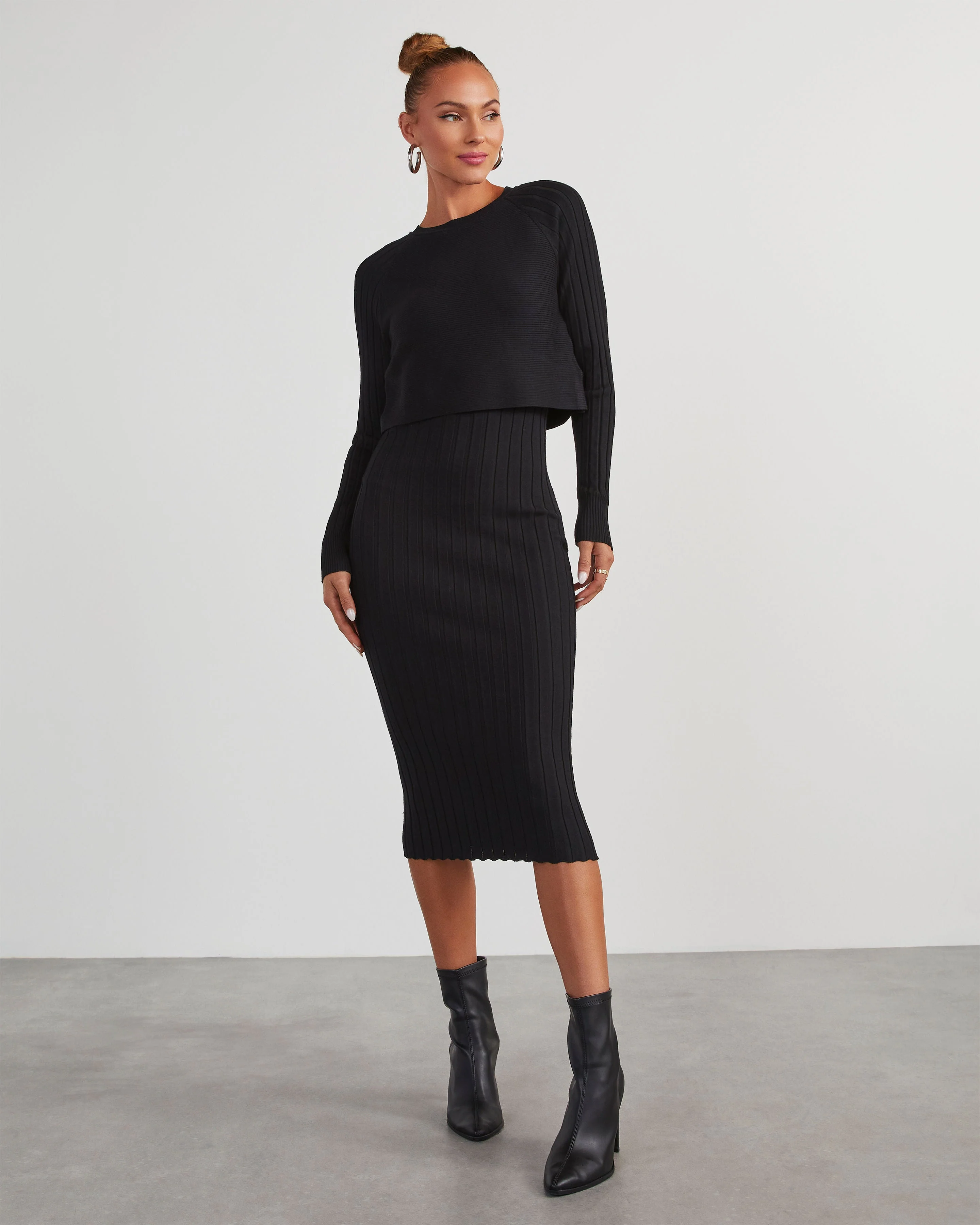Full Of Surprises Ribbed Knit Midi Dress - Image 8