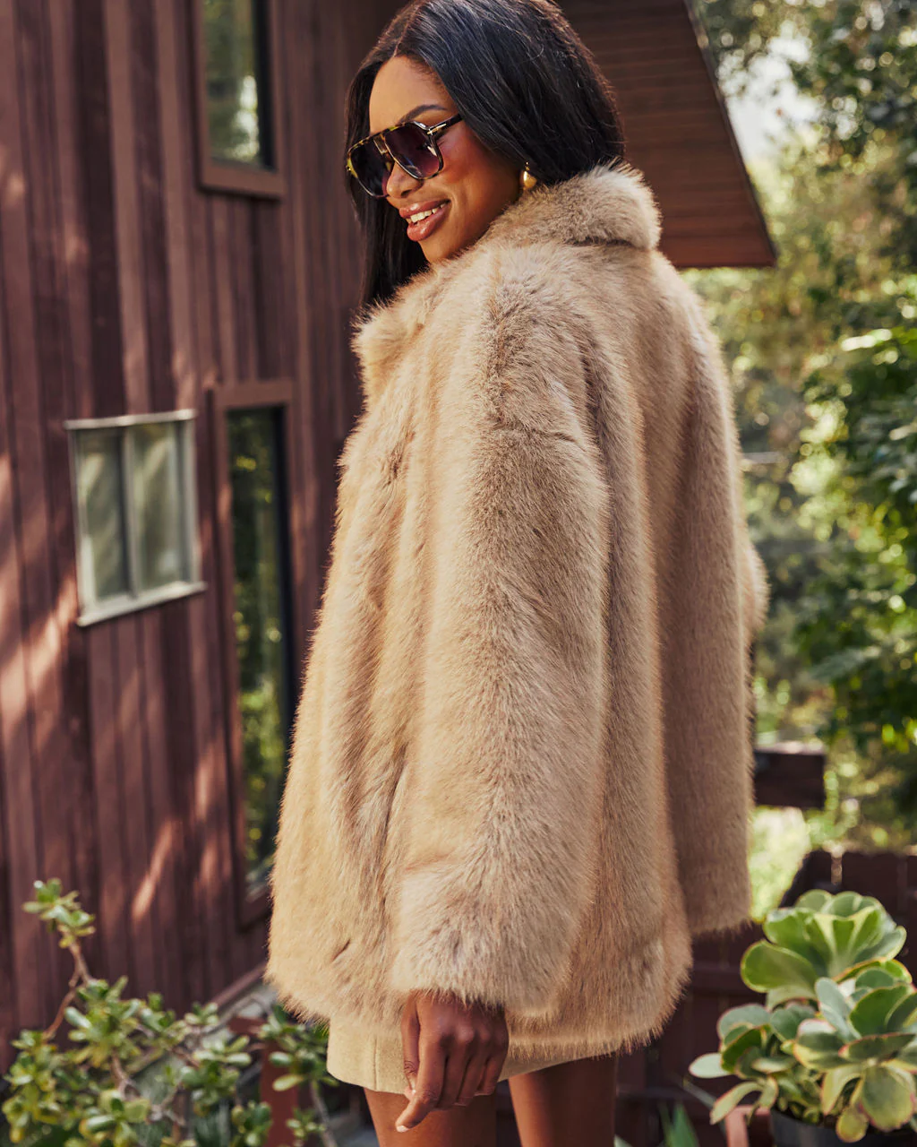 Fuzzy Feeling Faux Fur Coat - Image 4